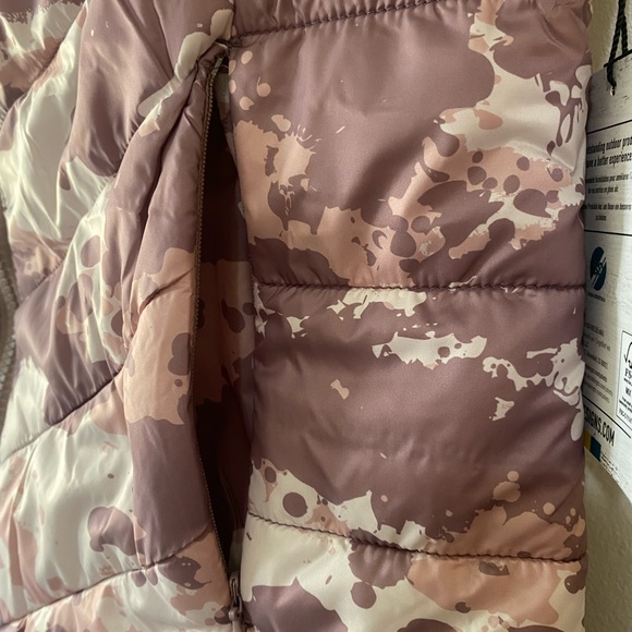 Sierra Designs sz M Pink Camo High Collar Zip Front Vest with Bungee Drawstring - Picture 4 of 11